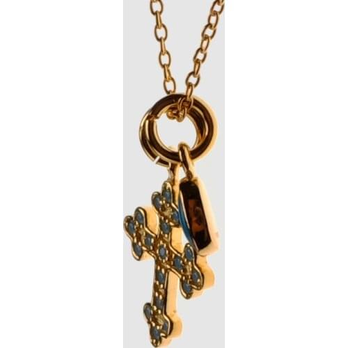 Amorita boutique silver925 cross collarbone chain necklace