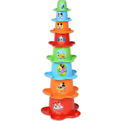 Disney Baby 8-Piece Daisy Tower-Educational and Tutorial Toy-Leisure-Learning Toys