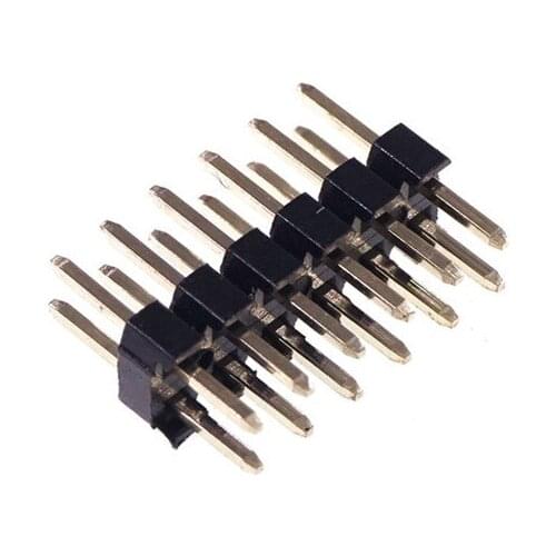 100pcs 0.079" 2.0 mm Dual Row PCB Male Header 2 Pin 4 6 8 10 12 14 16 18 20 22 24 26 30 34 40 44 50 60 80 Pin Through Hole
