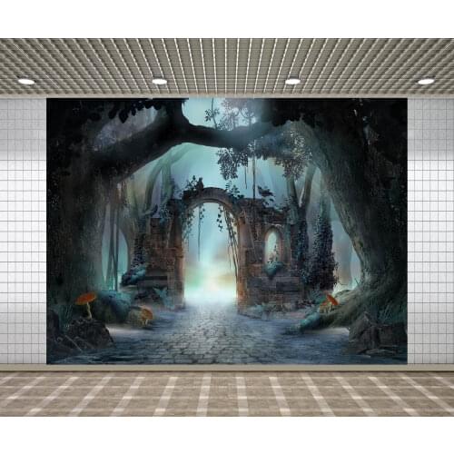 Lyavshi Photo Studio Backdrop Beautiful of The Night Sky with Stars Forest Winter Snow Scene Photocall Photography Background