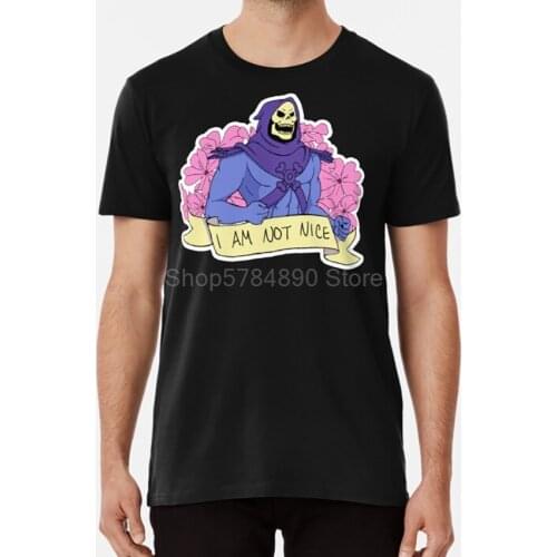 I Am Not Nice T Shirt Skeletor He Man Heman Nyaa Grayskull Flowers Banner Heyeayea 80s Cartoons