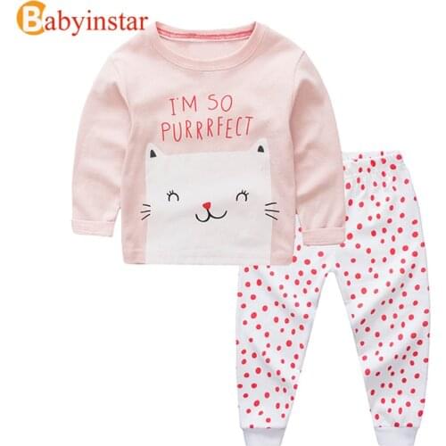 Babyinstar Suit Sets for Girls Kids Pants Set Girls Tops + Boy Pants Kids Clothing Set Baby Home Wear Girls Pajama Set Sets