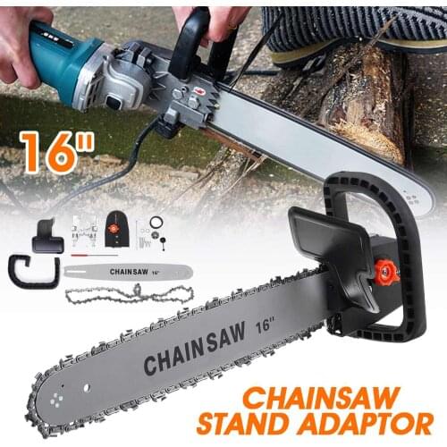 16 Inch Electric Chainsaw Bracket Stand Adaptor Changed M10 Woodworking Chainsaw kit for Angle Grinder Quick Heat Dissipation