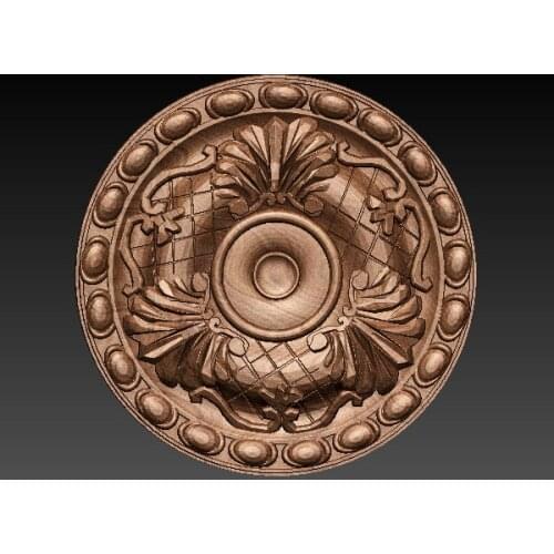 Round Decorative carving 3d model relief for cnc carving engraving in STL file format -86