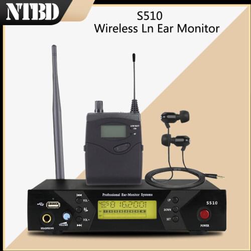 NTBD S510 In Ear Monitor Wireless System Professional for Stage Performance Hip Hop Karaoke
