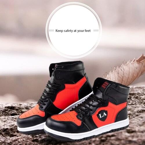 Mens breathable outdoor steel toe cap anti-smash, anti-stab and indestructible shoes classic style designer work safety shoes