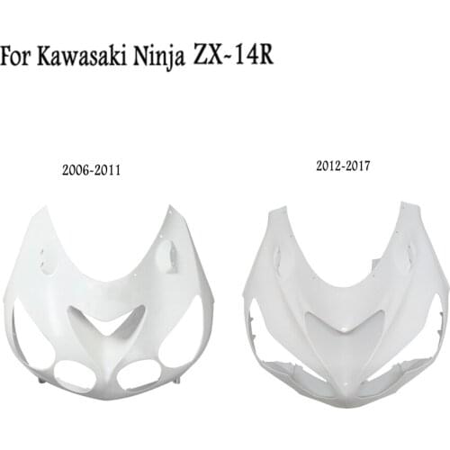 Unpainted Upper Front Cowl Nose Fairing For Kawasaki Ninja ZX-14R ZZR1400 2006-2010 2011 2012 2013 2014 2015 2016 2017 2018 2019