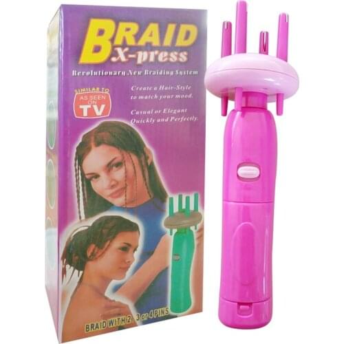 Professioanl Women Portable Electric Automatic DIY Hairstyle Tool Braid Machine Hair Weave Roller Twist Braider Device Kit