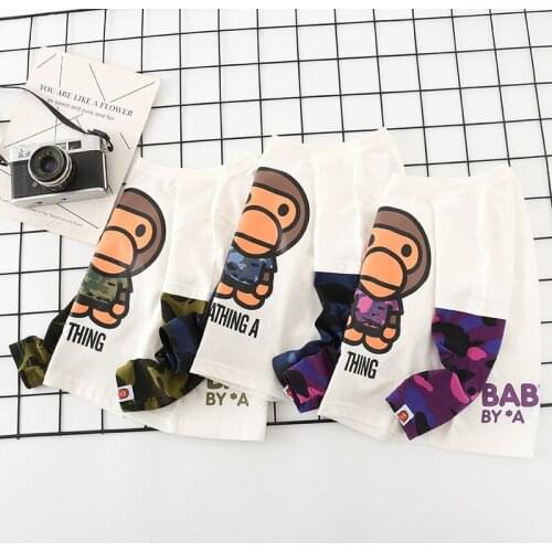 New Kids Boy Girls Cartoon Camo Little Animal Pattern Printed Long Sleeve Shirt Tops T-shirt Children Clothes