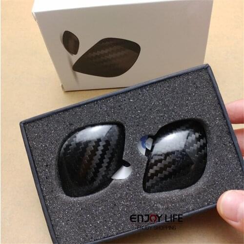 2pcs Carbon Fiber Gear Shift Knob Sides Sticker Cover Trim For VW Volkswagen Passat B8 2015 2016 2017 AT