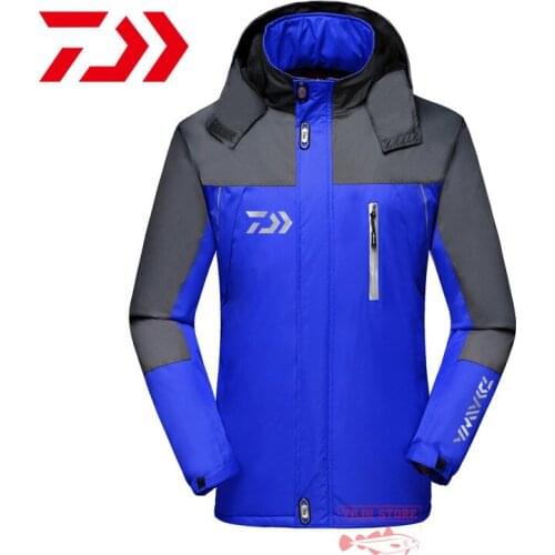 Daiwa Fishing Jacket Winter Waterproof Windproof Warmth Thickened Fishing Shirt Outdoor Hiking Hiking Breathable Fishing Jacket