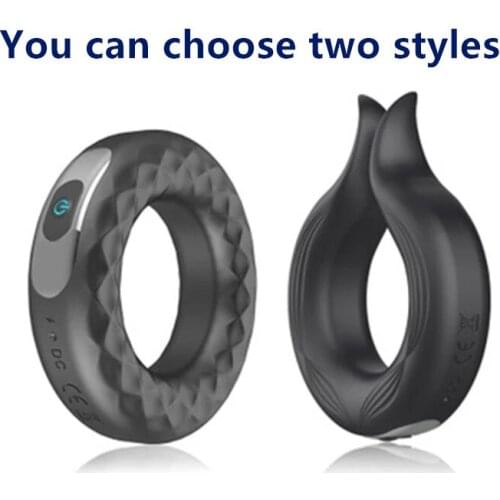 Sex Shop 10 Speed Penis Ring Vibrator For Men Delay Ejaculation Erotic Male Sex Toy Chastity Cock Ring Dildos Vibration For Gay