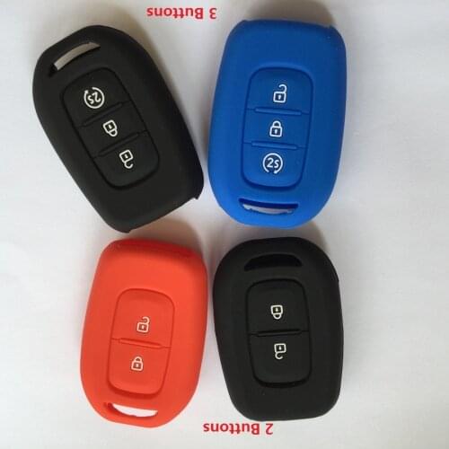 Skin Silicon Remote Car Key Fob Case Cover For Renault Logan Clio Duster Sandero Captur Laguna Scenic 2 3 Button Shell Accessory