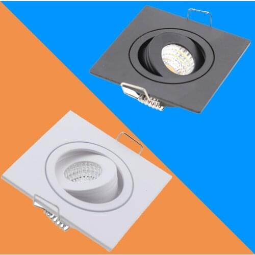 2pcs Led Downlight Lamp Ceiling Spot Light COB 3W White/Black Square Recessed LED Spot Light Decoration For Living Room Kitchen