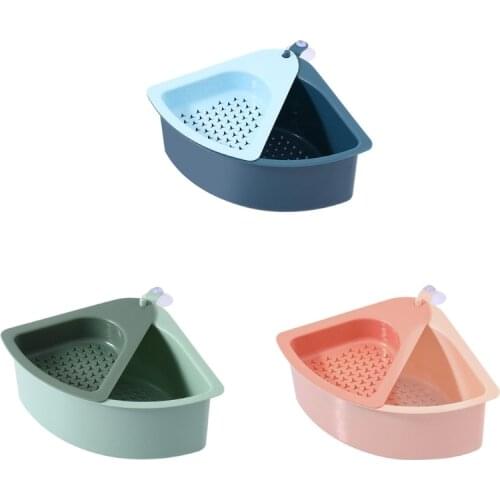 Kitchen Bathroom Sink Storage Basket Triangular Multifunctional Drain Shelf Sink Storage Rack Saving Space Durable Gift