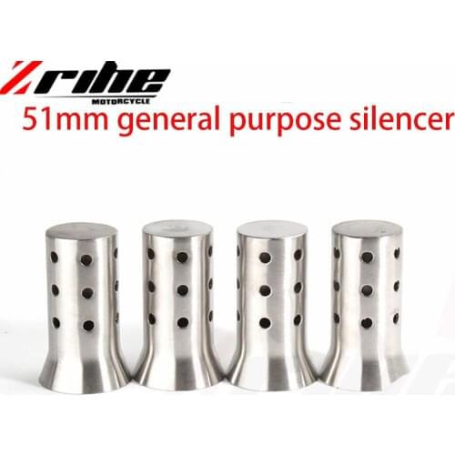 For Universal Motorcycle Exhaust Muffler Adjustable Silencer Db Killer Pipe Tip For Motorcycle Racing 51MM High Quality