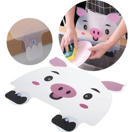 Anti-seepage Cartoon Suction Cup Type Pool Flap Cartoon Oil Flap Water Barrier Baffle Wash Basin Sink Board Kitchen Accessories