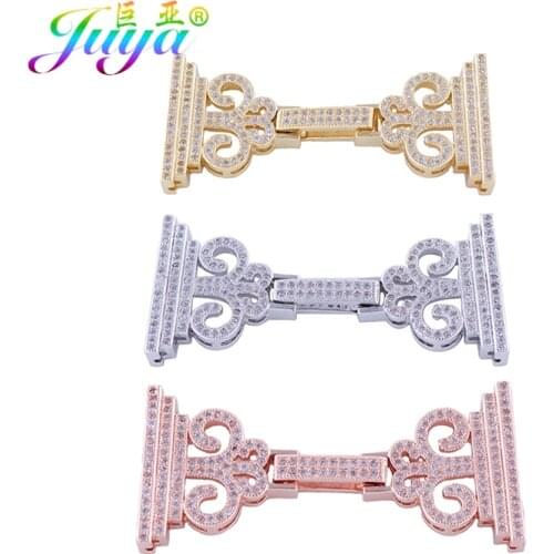 Juya DIY Pearls Clasps Supplies Women Multiple Rows Pearls Bracelet Necklace Making Material Connector Fastener Clasps Fittings