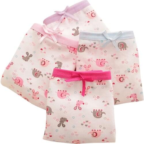 1PCS Cartoon Girl Underwear Soft Breathable Kids Cotton for 5-12Yrs Baby Panties Briefs Underpants Random Color