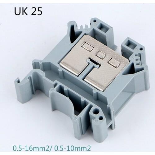 10pcs Phonex Type UK-25 Din Mount Universal Wiring Conductor Connector 20-6 AWG Thin Modular Screw Terminal Blocks UK25N