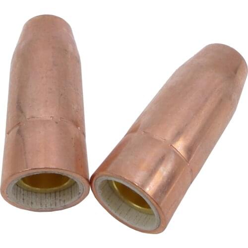 2PCS QTB-100AF NV-100T-2.5 Mig Welding Torch Accessory Gas Nozzle 21-50 For T weco Mini/#1 Lin-coln Magnum 100L Mig Guns