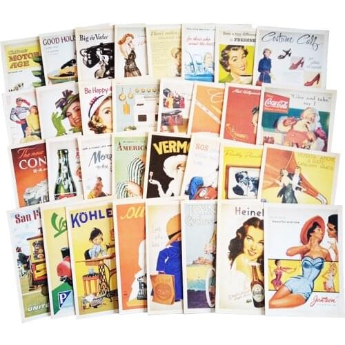 32 Pcs/pack Vintage Old memory Postcard Fashion Christmas Gift Postcard Birthday Greeting Card Lovely Greeting Cards