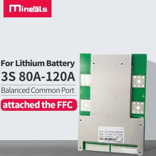 3S BMS PCM 60A 80A 100A 120A inverter heavy current 11.1V 12.6V 18650 lithium battery pack BMS with balanced