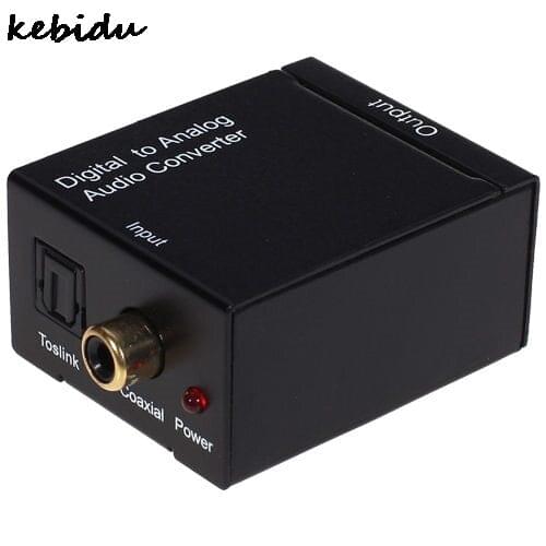 Kebidu Digital to Analog Audio Converter Adapter Digital Input to Analog Output digital audio signal to Analog L/R Connector