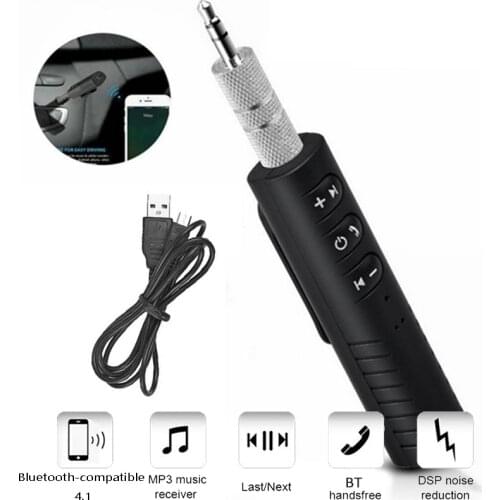 Bluetooth-compatible Receiver Car Kit Adapter Wireless 3.5 Mm Aux Audio Stereo Music Hand-Free Vehicle Adapter