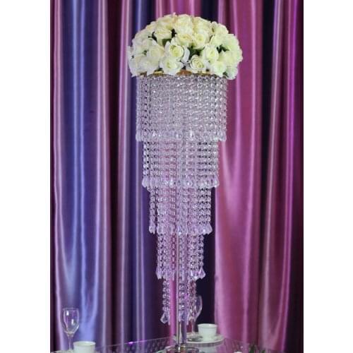 Free Shipping Wedding crystal table flower stand table centerpiece table flower rack wedding decoration 8PCS/lot