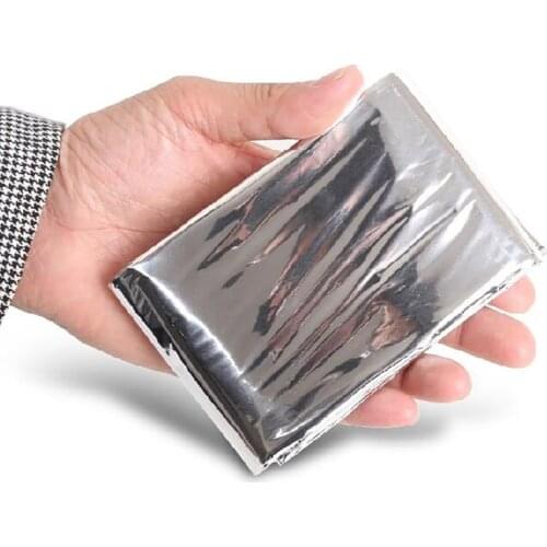 Safe Emergency Blankets Silver Foil Space Thermal First Aid Blanket for Outdoors, Hiking, Survival, Travel & Disaster, 130x210cm