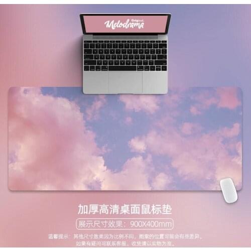Large Writing Desk Mats Laptop Mouse Mat Kawaii Mouse Pad Cute Mouse Pad Gaming Deskpad for Office Home Gamer 80x30 90x30