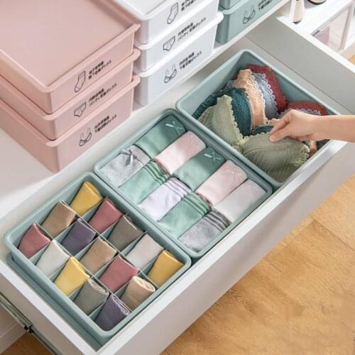 Household Underwear, Socks, Storage Box, Drawer Type Plastic Storage Box, Compartment Design, Space-saving Finishing Box