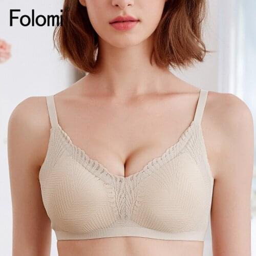 Folomi Push Up Bras For Women Padded Tops Sexy Wire Free Lingerie Soft Underwear Plus Size Bralette M To XXL
