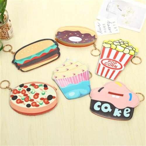 DL Japanese and Korean gourmet gourmet food purse creative PU hand with zero wallet hamburger shaped coin Bao Xiaobao