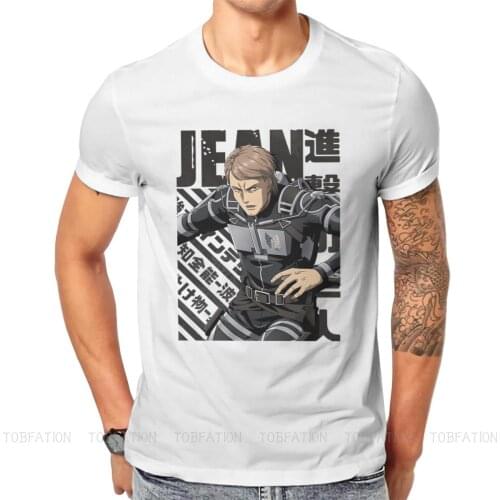 Attack on Titan Shingeki no Kyojin Jean Kirstein T Shirt Vintage Goth Summer Loose Cotton Mens Tees Harajuku O-Neck TShirt