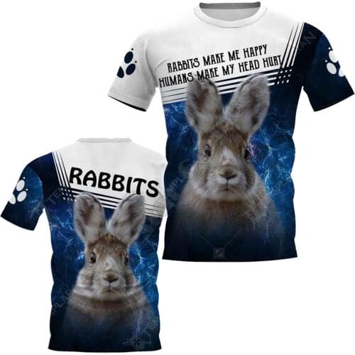 PLstar Cosmos Galaxy Rabbits 3D Printed t-shirt Harajuku Streetwear T shirts Funny Dog Men For Women Short Sleeve