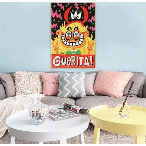 Jorge R. Gutierrez《Cuerita》Canvas Oil Painting Art Aesthetic Picture Poster Wall Hanging Decor Home Living Room Decoration