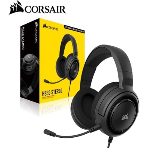 CORSAIR HS35 Gaming Headsets Gamer Headphones Surround Sound Stereo Wired Earphones USB Microphone PC Laptop Game Headset