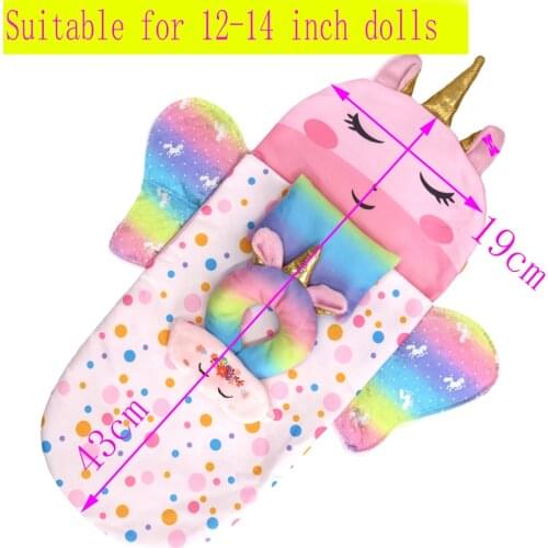 14-18inch Toys Doll accessories Cartoon sleeping bag for Baby New born dolls American doll Childs gift