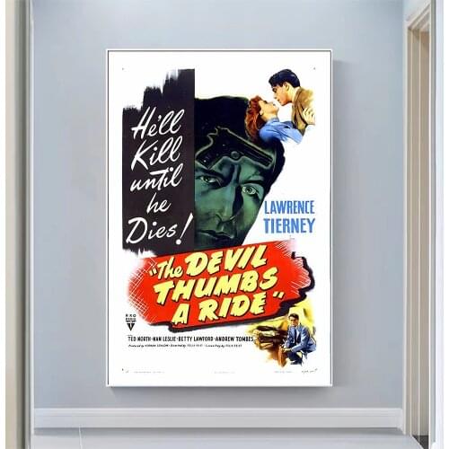 CP1462 The Devil Thumbs a Ride Classic Hot Movie Print Silk Fabric Poster Indoor Wall Art Decor Gift
