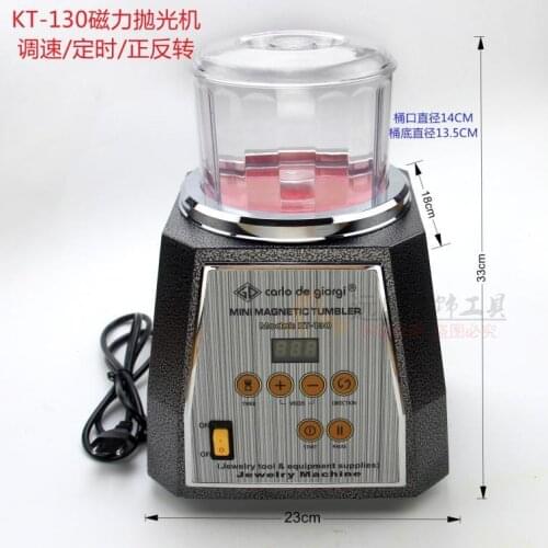 Kt130 jewelry gold magnetic tumbler, 2kw rotary rock tumber, silver grinding polishing cleaning machine,diamond tumbling machine