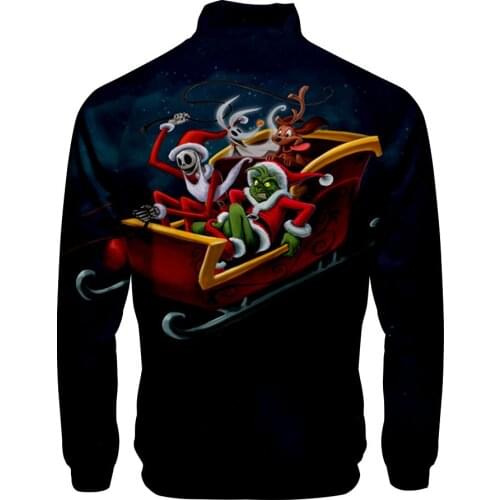 3D Print Green Grinch Jackets Men Sweatshirt Women Casual Kids Sweatshirts Grinch Boys Girls Zipper Jacket