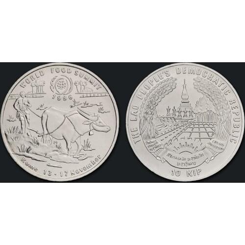 Laos 10 Kip 1996 New Genuine Original Coins 100% Real Issuing Coins Unc