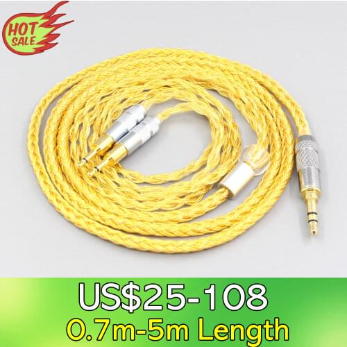 LN007387 16 Core OCC Gold Plated Braided Earphone Cable For Sennheiser HD700 Headphone 2.5mm pin