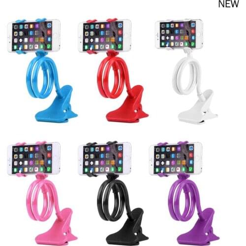 Mobile Lazy Bracket Two Clamp Flexible Phone Stand Holder for Cellphone Support Creative Multifunctional Universal Bedside