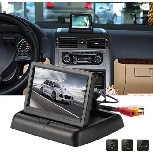 4.3 inches car monitor Rearview Reverse Monitor LCD screen NTSC PAL parking car audio video interior parts for 12V/24V Auto