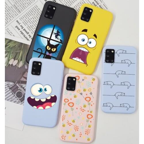 Cartoon Silicone TPU For Samsung Galaxy A51 A71 4G A31 A21S Phone Cover Back Case Bumper For Samsung A51 A 51 A21S Candy Funda