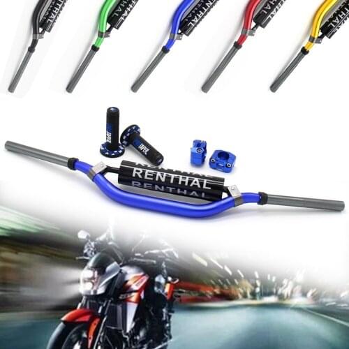 Motorcycle Handlebar 1-1/8" Handle bar Pads Grips Pit Pro Racing Dirt Pit Bike Motorcycle CNC 28.5mm Adapter +Bar Pad+ Grips