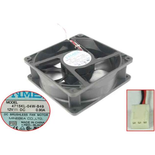 NMB-MAT 4715KL-04W-B49 P00 DC 12V 0.90A 120x120x38mm Server Cooling Fan
